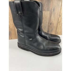 Justin Boots Mens 12 Black WK4907 Wellington Wedge Leather Western Cowboy